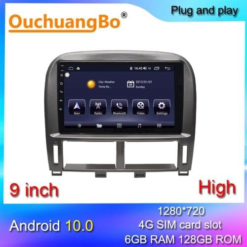 Ouchuangbo video player radio gps for 9 inch Lexus LS430 2003-2006 with 1280*720 DSP GPS navigation 6+128GB