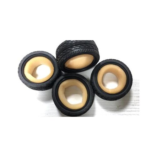 CPV patterned tire rubber 1/10 racing flat running motorhome remote control car tire set with sponge liner 81132