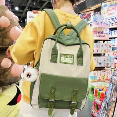 School Backpack Womens Students Travel Trend Quality Backpacks For Girls Simple Large Capacity New Schoolbag Casual Female Bags