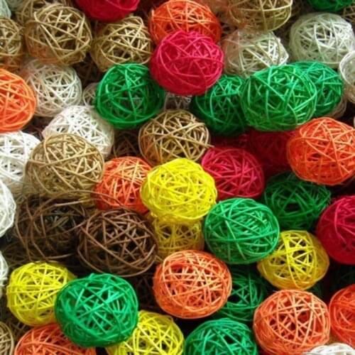 Festival tree decorative rattan ball,Wedding and home ornament craft ball 6cm 20pcs/lot 003001007