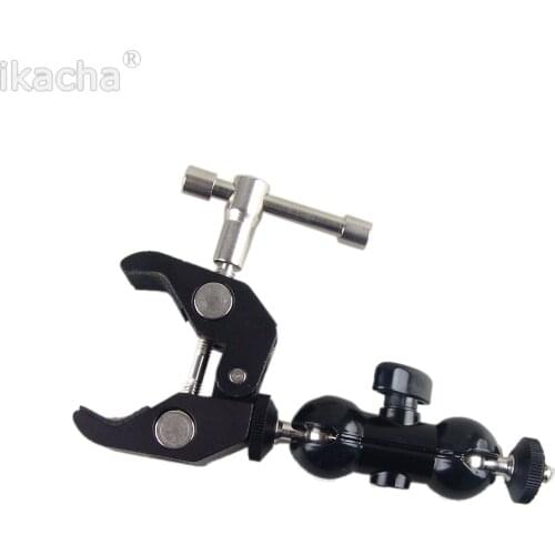 Articulating Magic Arm Mount Adapter Aluminum Alloy and Magic Friction Arm Super Crab Clamp Pliers Clip for Camera Monitor