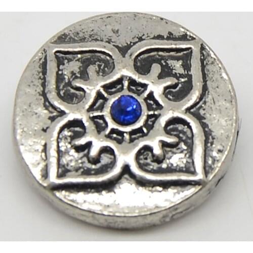 Rhinestone Style Metal Charm Jewelry Fit For 18mm Snap Button Bracelet