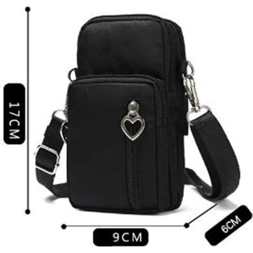 New Coin Bag Mini Nylon Crossody Cell Phone Cash Messenger Shoulder Bag Strap Wallet Pouch Bag Purse Waterproof