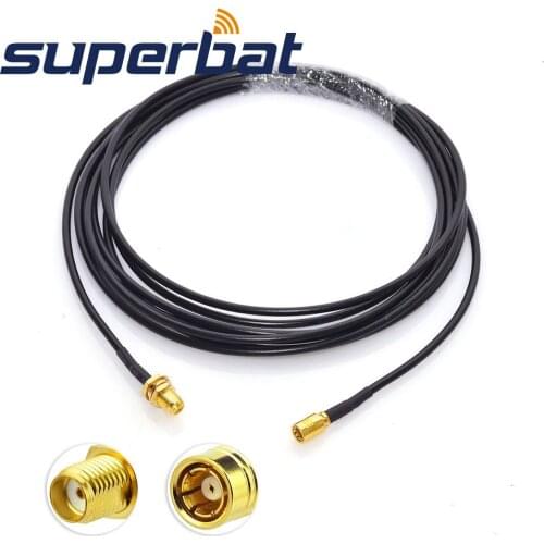 Superbat DAB/DAB+ Car Radio Aerial Adaptor SMA Jack to SMB Female Connector Cable for Grundig DAB 3M