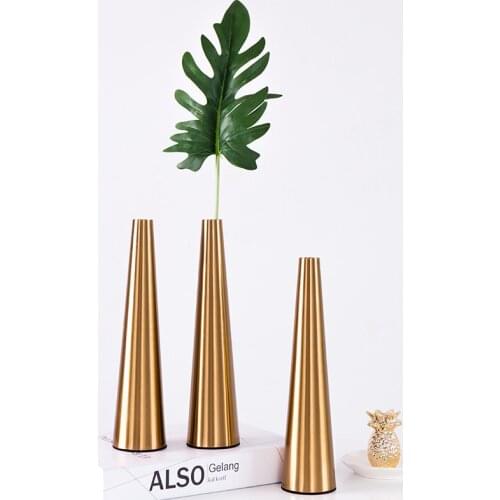 Nordic Vase For Wedding Decoration Living Room Decoration Flower Vase Vases for Flowers Gold Vase Home Decor Tabletop Metal Vase