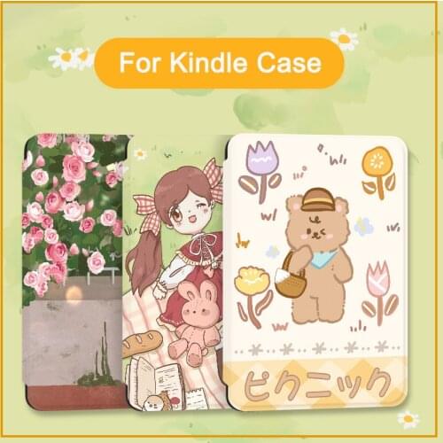 For Amazon Kindle Paperwhite 4 Case Smart Cover for Kindle 8th 10th Generation Case for Kindle Paperwhite 3/2/1 Cute Print Cover