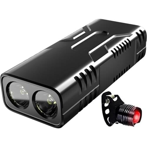 Bike Lights Set Rechargeable 1600 Lumens Super Bright 10000MAh Bike Light Waterproof LED Headlight Bike Accessories