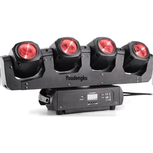 4pcs Infinity rotating american dj moving head led 4x32 w rgbw 4in1 spider moving head led beam light