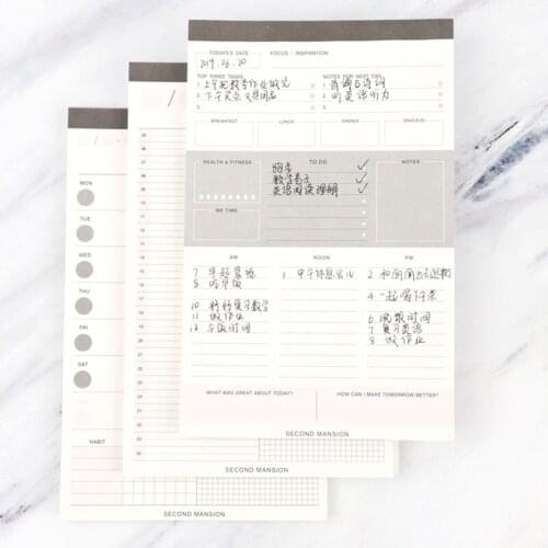 Tearable office to-do list with monthly plan, scheduling and monthly schedule of a5 notes, 2021 notebook, daily plan