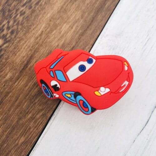 1pc Cartoon Sports Car Cabinet Knobs Euro-Style Furniture Soft PVC Knob for Children Cupboard Closet Drawer Cute Cabinet Pull