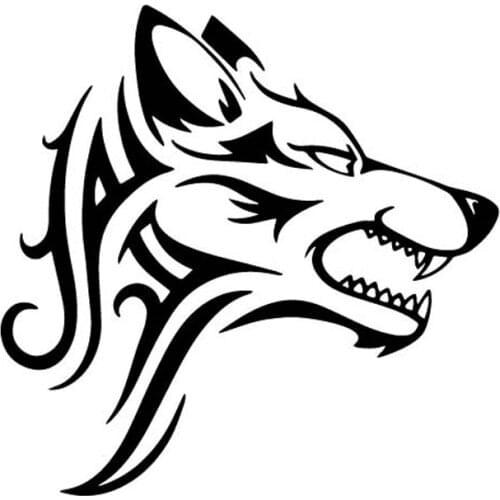 15.1CM*14.8CM Fierce Wolf Creative Car Sticker Decoration Body Of Car Vinyl Decal