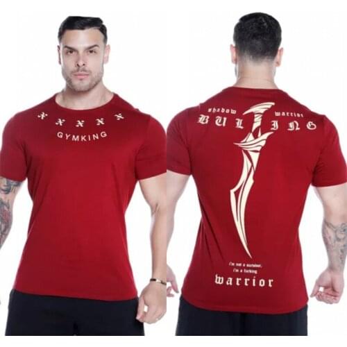 2021 Men Cotton T-shirt Gyms Fitness Workout t shirt Man Summer Casual Fashion Creativity Print Tees Tops Brand Clothing