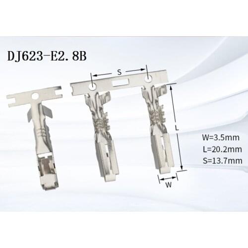 3000 pcs Terminal H11 DJ623-E2.8B male Connector plug connectors jacket auto Plug socket female Connector Fuse box