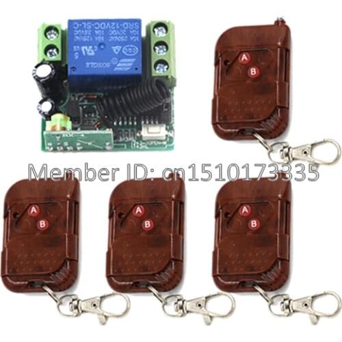 315/433 DC12V Door Access/Entery Guard Gateway Wireless Remote Control Switch Momentary Time Delay Relay Switch 3-12S Adjustable