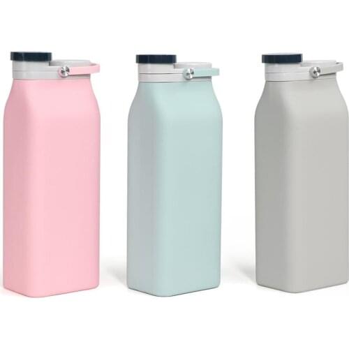 400/600ml Silicone Sports Travel Portable Collapsible Folding Drink Water Bottle Kettle Outdoor Sports Leak Proof Water Bottle