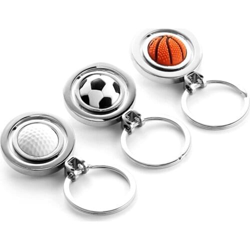 50pcs Gift personalized keychain key ring basketball golf ball football key chain engraving