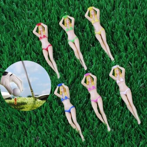 6Pcs Sexy Bikini Hot Woman 3 inch Golf Tees Lady Body Golf Club Tees Professional Golf Training Supplies, Gift for Golf Lover