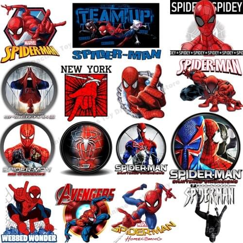 Marvel Appliques anime superhero spiderman Cartoon Patches for Clothing Iron on Patch Eco-Friendly Clothes Disney Heat Transfer