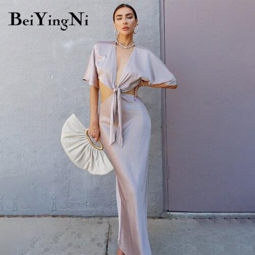 BEIYINGNI Summer Short Sleeve Dresses
