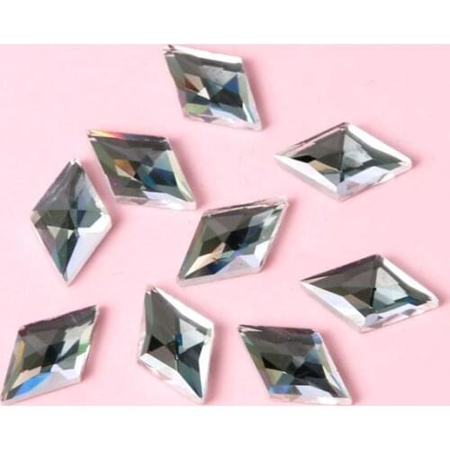 Free shipping!!Direct sales of factories Super bright white rhombus flatback rhinestones DIY Nail Art&Glitter Crafts