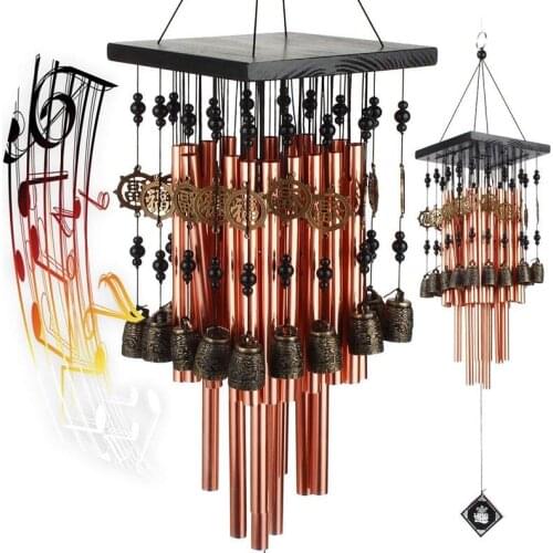 Large Size Outdoor Indoor Aluminum Tube Wind Chime with Copper Bell Metal Windchimes For Patio Garden Terrace Decoration