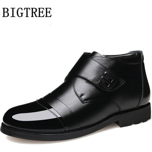 Winter Boots Men Boots Genuine Leather Mens Dress Boots Business Shoes Men Office Shoes Bota Masculina Zapatos De Hombre Ayakkab