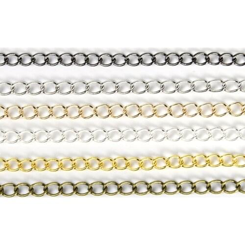 Long Necklace Extender Chain O shaped Extended Extension Tails Chains Supplies For DIY Jewelry Making Accessories
