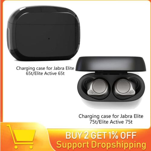 Wireless Earphones Charging Case for Jabra Elite 75t/Elite Active 75t Earbuds Charger Box Dust-Proof Protector
