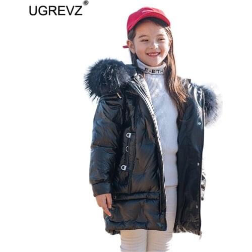 2020 New Winter Childrens Down Jacket Real Fur Hooded Collar Teenage Parkas Boys Outerwear -30 Degree Girls Boy Snow Wear Coat