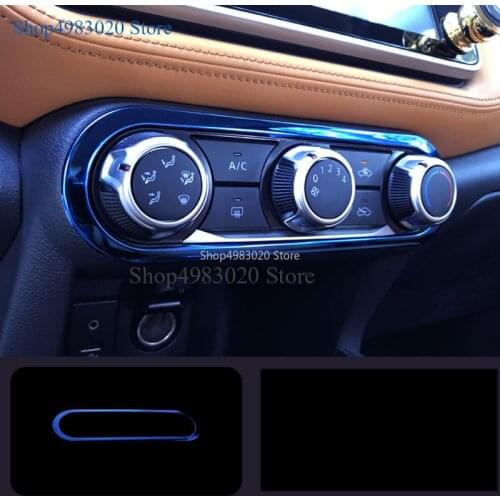 For Nissan Kicks 2017-2019 Center Control Console Rotary Switch Button Cover Trims Frame Panel Stainless Steel Car Accessories