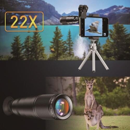 Cell Phone Camera 22x metal telephoto fisheye wide angle Universal external phone lens
