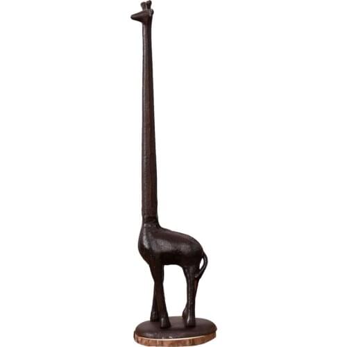 Creative Towel Holder Holders Durable Giraffe European Style Vintage Paper Dispenser Cast Iron Table Decoration Retro Ornaments
