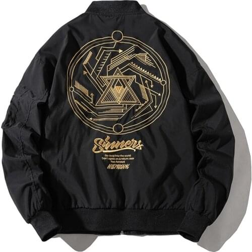 Pilot Jacket Men Hip Hop Jacket Emboidery Baseball Jacket Men Women Windbreaker Coat Street Fashion Clothes Male 2020 Spring