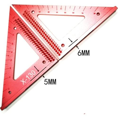 NEW Woodworking Line Ruler Hole Scribing Gauge Precision Triangle Scribe Ruler Wood Working Crossed-out Measuring Tools