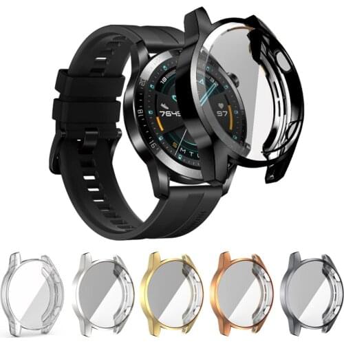 Soft TPU Case for Huawei Watch GT 2 46mm 42mm Protective Full Coverage Screen Protector Bumper for Huawei GT 2 Case Shell