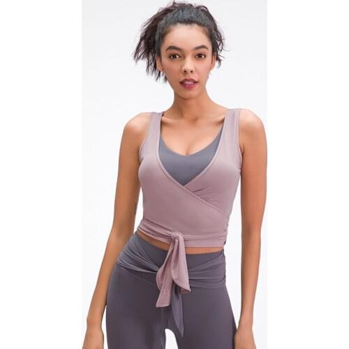 New Naked-Feel Irregular Streamer Yoga Vest Stretch Slim Sports Fitness Top Women Workout Quick Dry Sports Vest Ladies Running