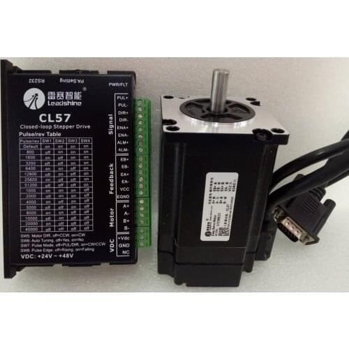Original Leadshine Nema23 2 Phase Closed loop stepper servo drive kit CL57 driver+57CME23 2.3N.m easy servo Motor with cable