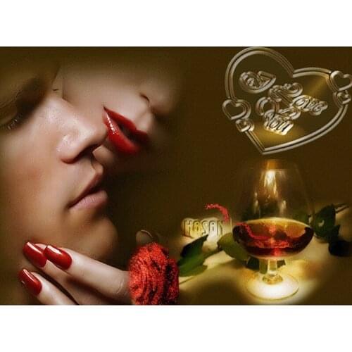 Full Round Diamond 5D Diy Diamond Painting Portrait Lovers 3D Embroidery Cross Stitch Rhinestone Mosaic Painting Home Decoration