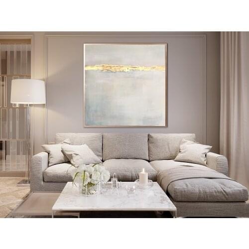 Professinal aritist Large Gold Painting handmade grandeur Elegant Abstract oil Painting Texture Art Living Room corridor decora