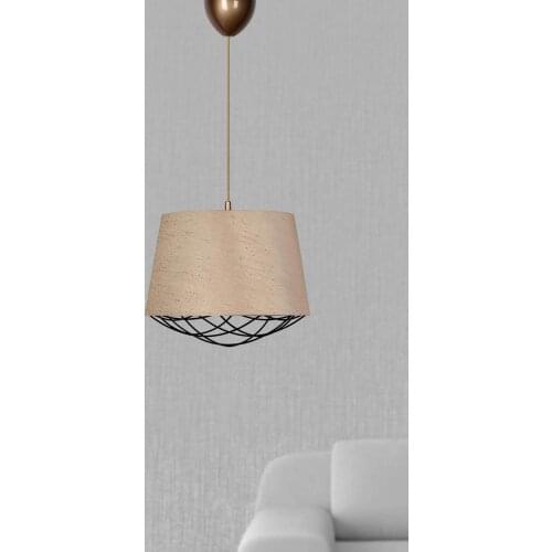 Saint Belisama Ardent Single Pendant Lamp Metal-Fabric Gold Chandelier