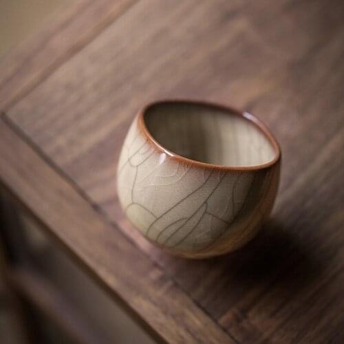 Celadon handed down from generation to generation Geyao Master Cup single cup high end ceramic kungfu tea set tea cup