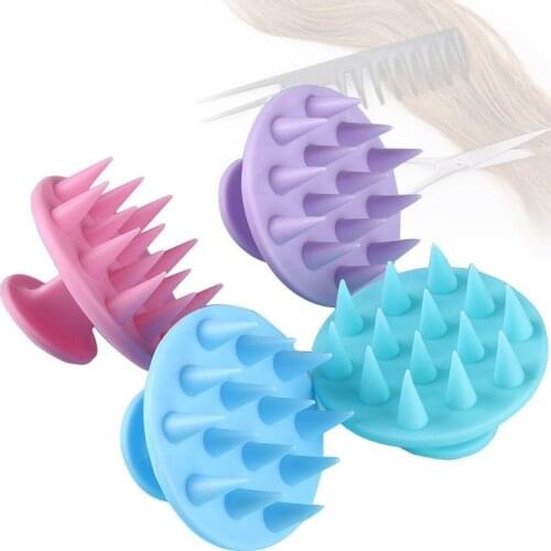 Silicone shampoo scalp hair massager shampoo massage comb bath massage brush scalp massager hair shower brush comb care tool