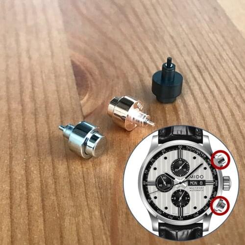 Steel pusher button for MIDO Multifort 44mm Chronograph Special Edition M005.614 44mm automatic watch parts tools