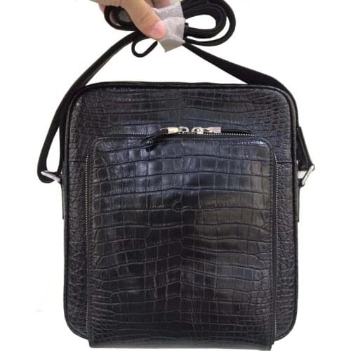Wanexing crocodile leather male Single shoulder bag leisure Real crocodile Mens bags fashion trend men bag
