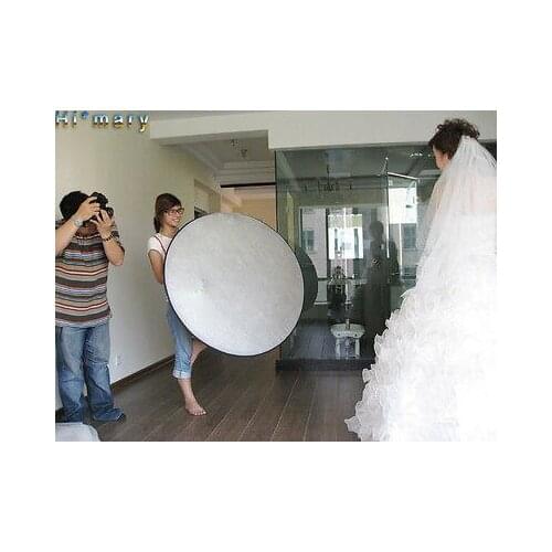 Photography 32" 2 in 1 80cm Photography Light Reflector Disc Panel 2 Color Collapsible Gold And Silver