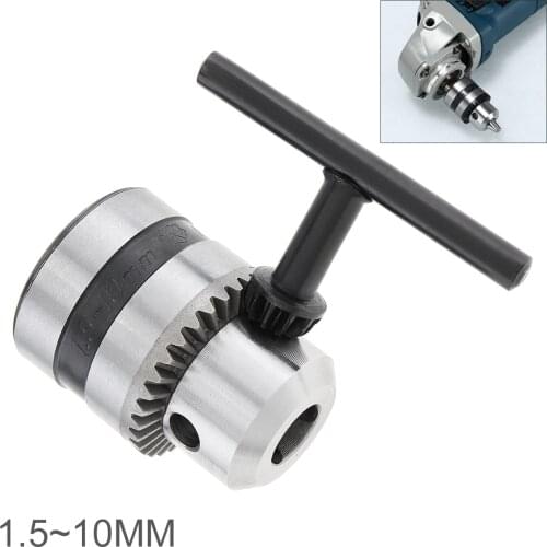1.5-10mm Angle Grinder Hand Electric Drill Special Chuck Power Tool Accessories with Key Wrench for Clamping Openers Drill Bits