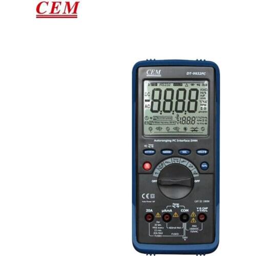 CEM DT-9932FC High-Precision Handheld Automatic Digital Multimeter Anti-burnt Resistance Capacitance Frequency Duty Cycle