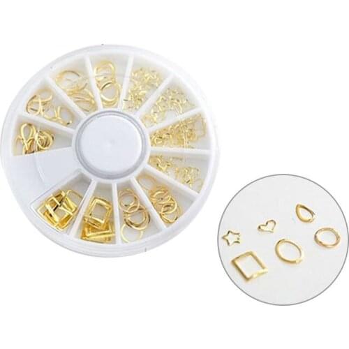 1 Box DIY Epoxy Resin Filling Material Gold Pendant Hollow Geometric Shape Filler Handmade Crafts Jewelry Making Manicure Nail