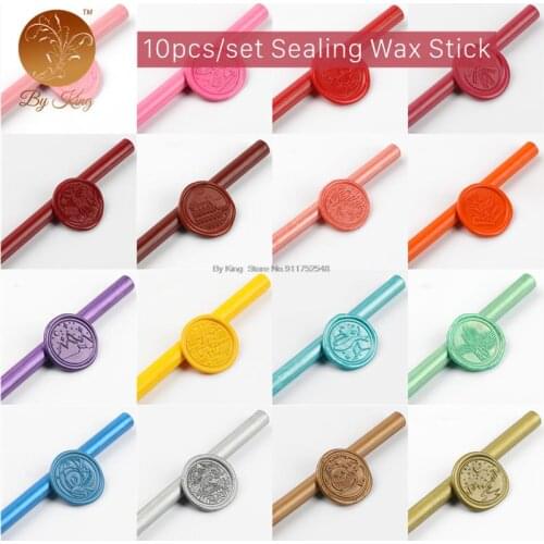 10Pcs/Set DIY STAMP Wax Sticks Beads Stamp For Glue Gun Wedding Party Invitation Sealing Wax Sticks For Gift Decoration
