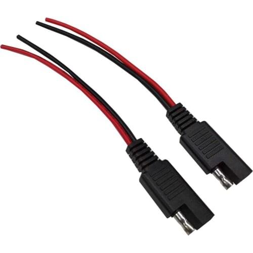 2PCS/Set 18AWG 10CM Solar Battery Plug Wire SAE Connector Cable DIY SAE Power Automotive Extension Cable For Car Jump Starter